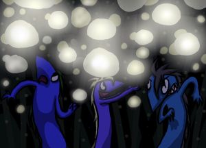 Spomes are bioluminescent